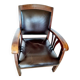 Colonial style wooden armchair