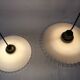 Duo of hanging lamps in opaline