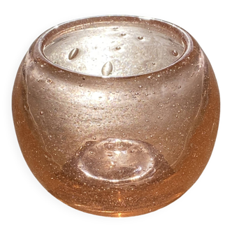 Vase verre rose d’après Biot