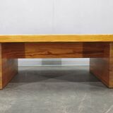 1960s Scandinavian Solid Pine Coffee Table Minimalist Design
