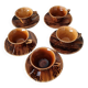 5 tasses à café acajou Sarreguemines