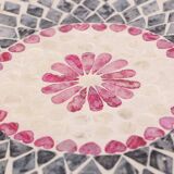Table basse en mosaïque de perles de style champignon