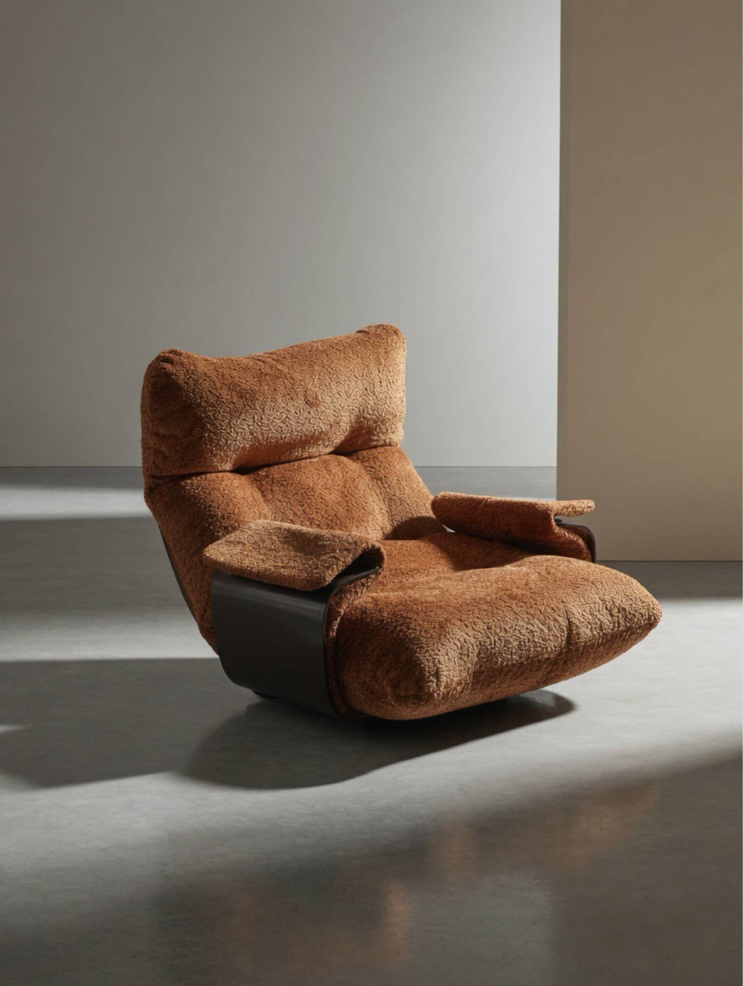 Fauteuil ligne roset Marsala velours cuivre