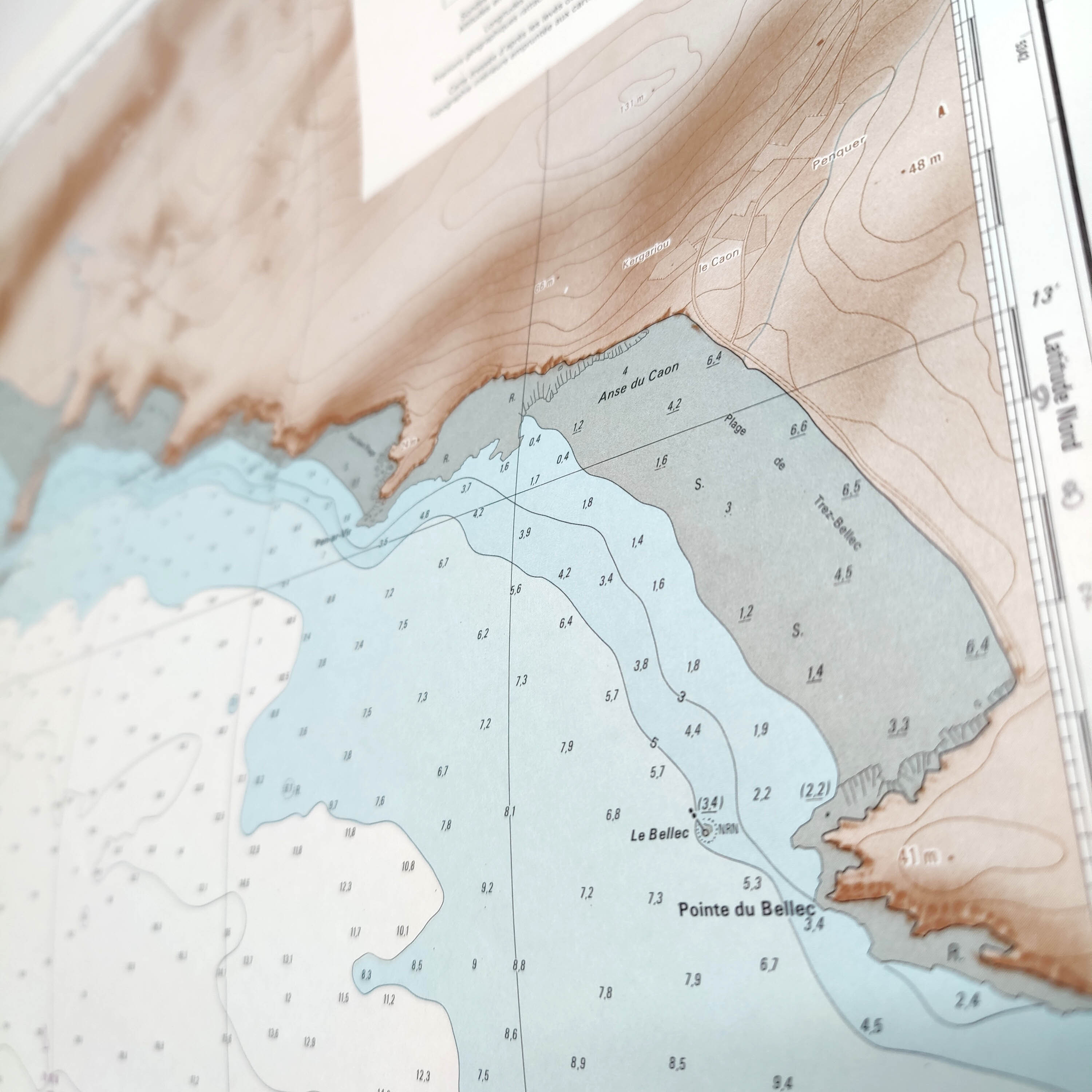 Vintage map Brittany Finistère Douarnenez Crozon Morgat 1977