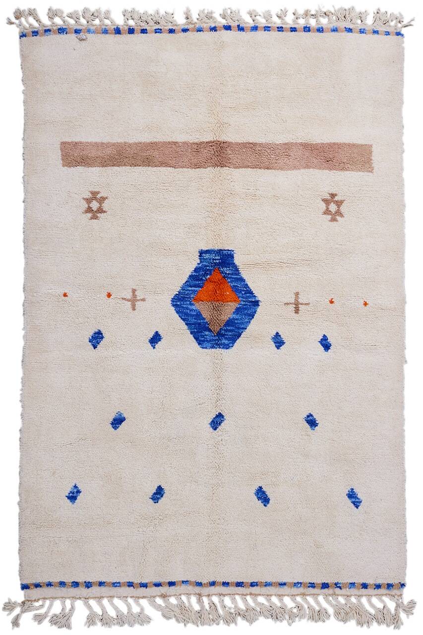 Traditional handwoven Beni Ouarine rug 150x250 free shipping
