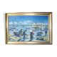 Oil board on panel depicting a signed seaside scene