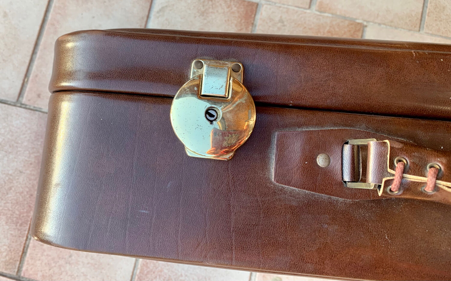 Antique leather suitcases