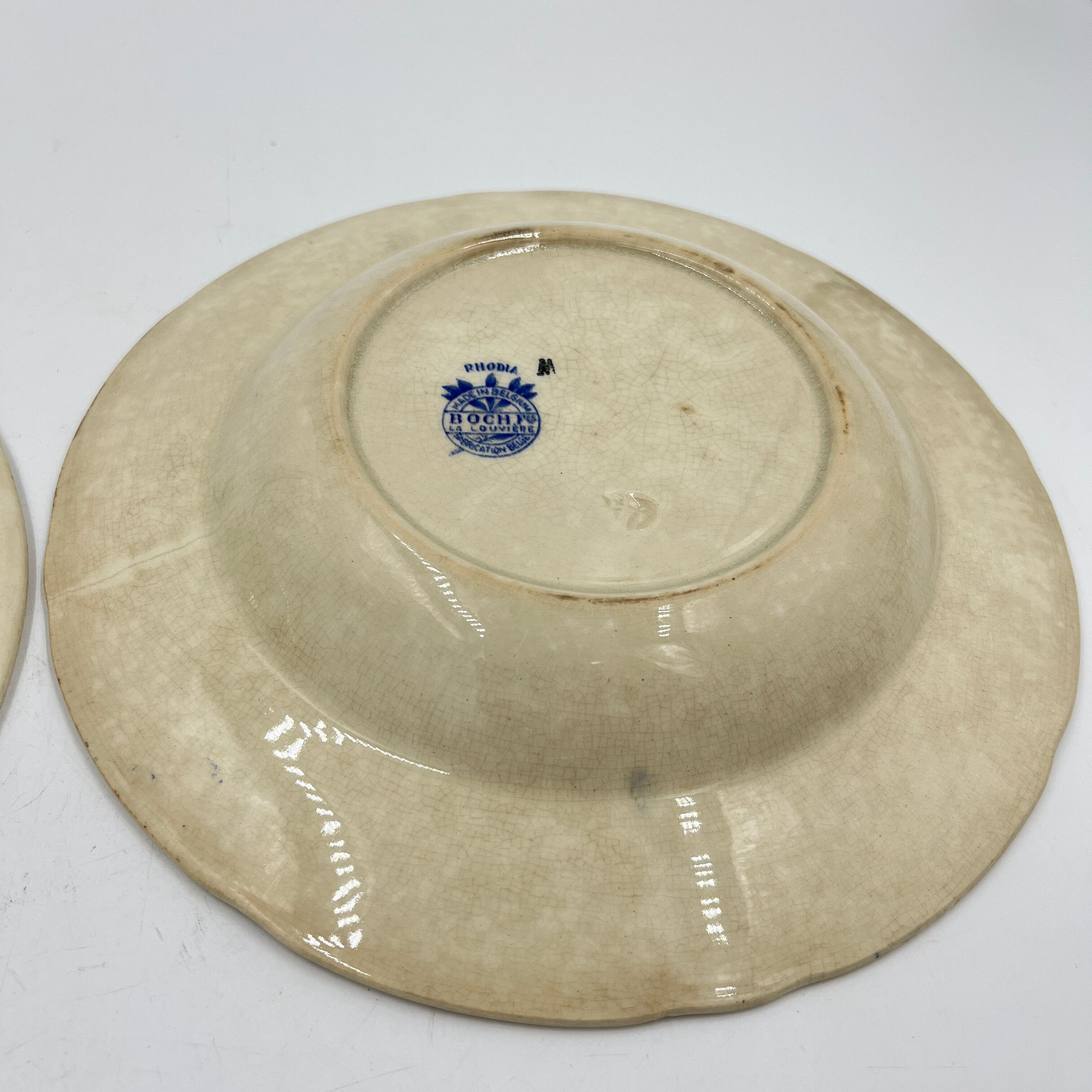 Set of 20 plates Boch Frères décor Rhodia