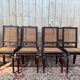 Set of 8 chairs in Louis XVI style – Solid mahogany & gilded bronze