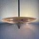 Vintage 1950 pink glass dome ceiling light - 39 x 40 cm