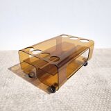 Smoked Plexiglas coffee table 1970