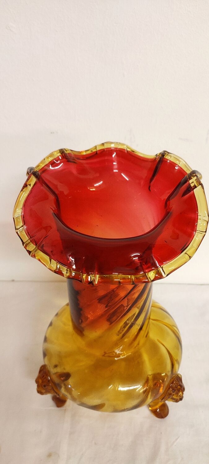 "Art Decò" glass vase. Spain, 1940s.