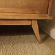Vintage oak wardrobe with mirror with two sliding doors, France 1960s