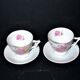 Lot de 2 tasses fleuries pivoine en porcelaine allemande AK Kaiser Germany