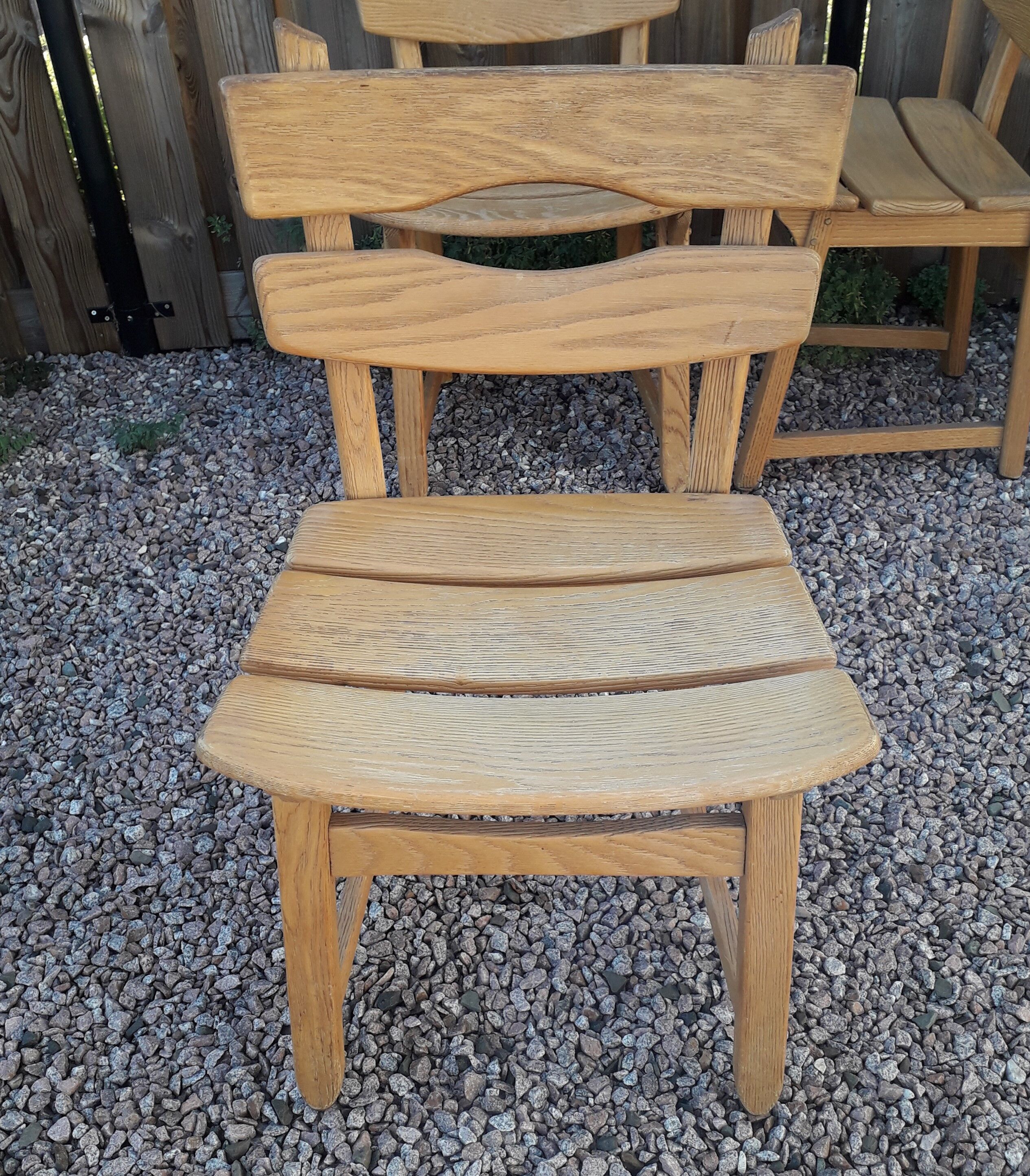 Set of 4 oak chairs