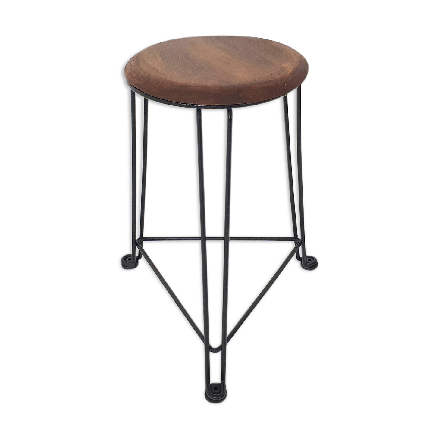 Tomado metal and wooden stool Model 550, The Netherlands