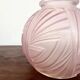 Art deco glass ball vase with palmette patterns