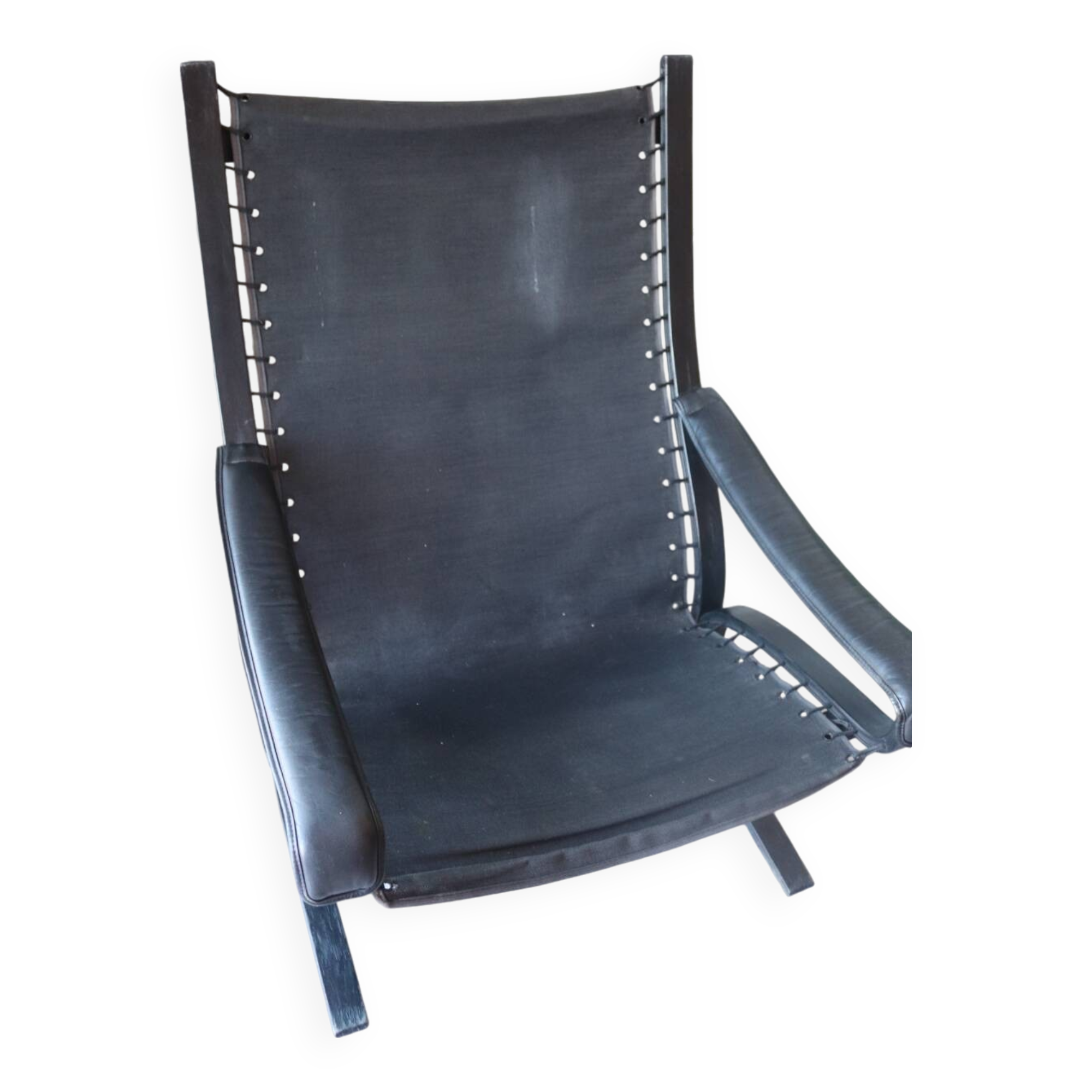 Siesta armchair Westnofa ingmar relling vintage black leather