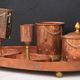 Arts and Crafts Brass And Copper Tray + lot of 4 Pieces
