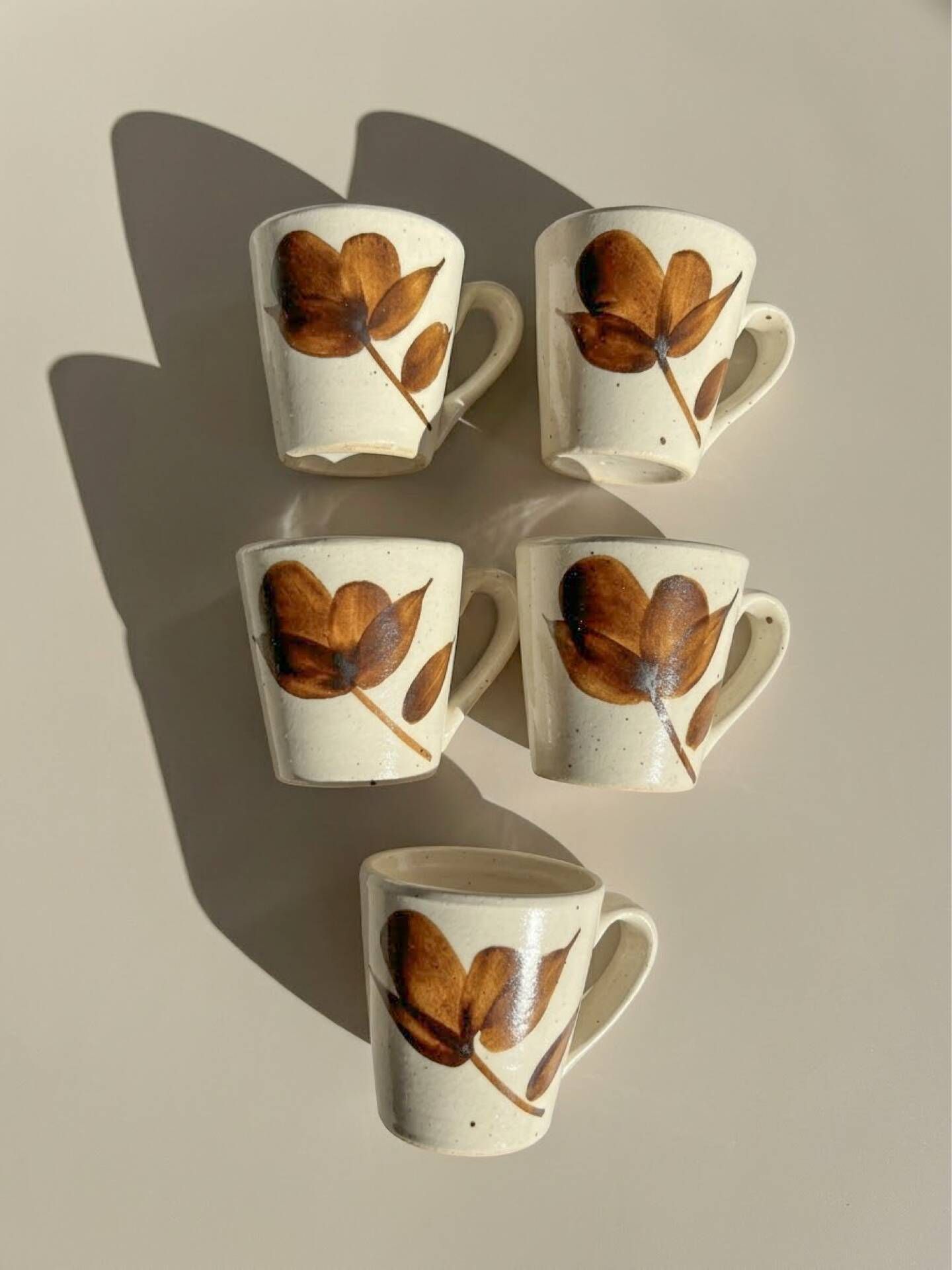 Vintage coffee service Longchamp – French earthenware, 1970s