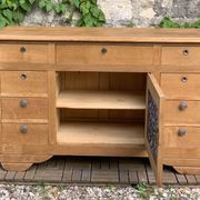 Buffet 9 tiroirs art déco chêne brut massif