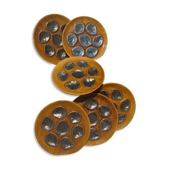 6 oyster plates