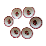 Lot of 6 earthenware plates Digoin Sarreguemines model Cibon
