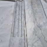 White Carrara marble fireplace