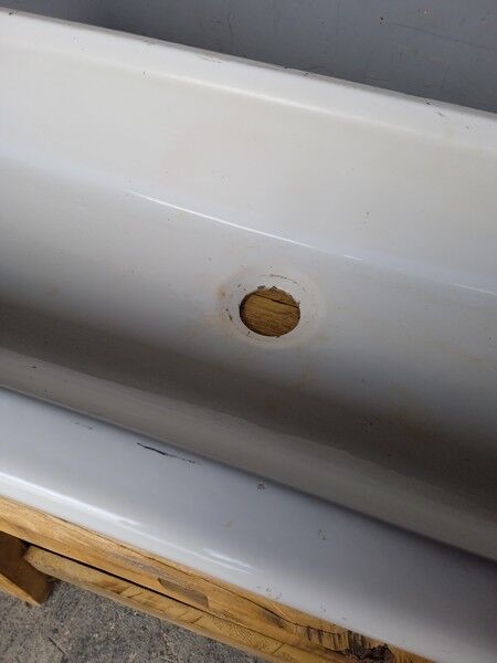 Old washbasin enamelled ceramic school sink ep 1960