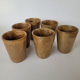 Lot de 6 gobelets en grès Digoin