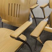 Lot of 6 "Golf" model chairs designed by Francesco Zaccone for the Brunner brand