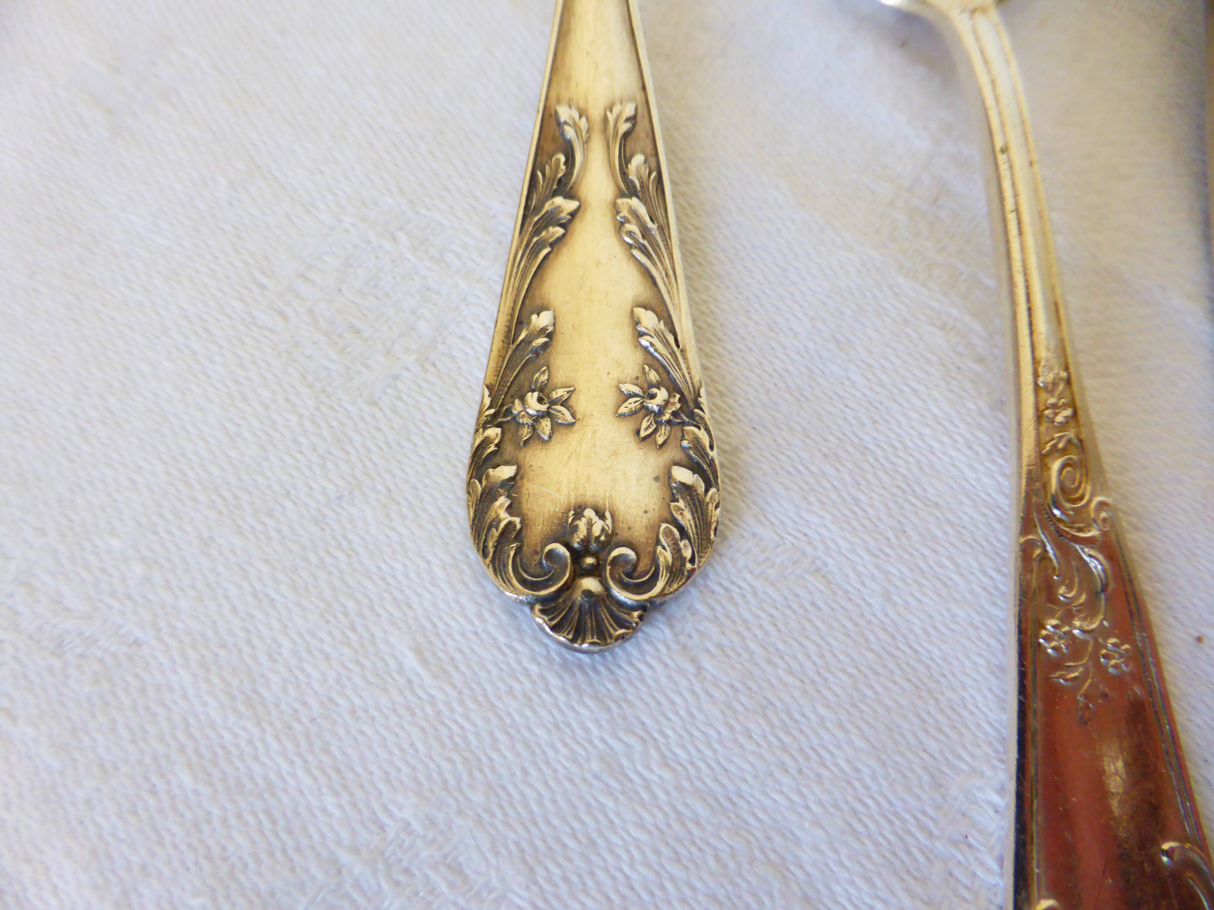 3 small spoons + 3 vintage silver-plated metal mocha spoons