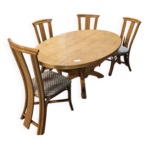 Salle à manger des années - rotin