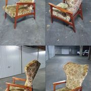Chair wing chair flower Scandinavian styl Ib Kofod-Larsen for Carlo Gahrn