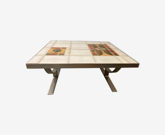 Table basse en céramique Gregorieff pour roche Bobois 1960