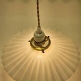 Opaline glass pendant light
