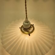 Opaline glass pendant light