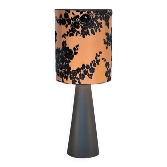 Large table lamp - Silk & Antique Velvet Shade - Covered Base Sk