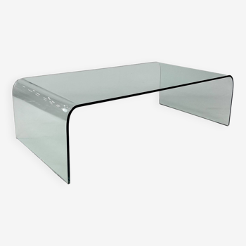 Postmodern Curved Glass Coffee Table, 1990s