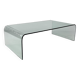 Table Basse Postmoderne en Verre Courbé, 1990s