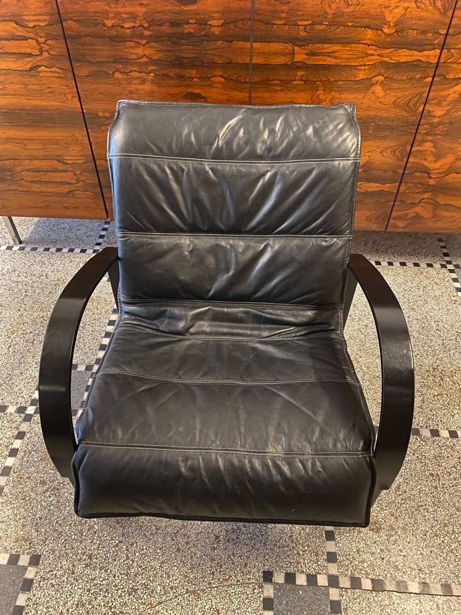 Pair of "Polhem" armchairs in leather by Tord Björklund for IKEA 1980.