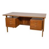Mid-century freestanding teak desk by Kai Kristiansen for Feldballes Møbelfabrik, 1960s