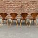 Set of 4 Norman Cherner chairs for Plycraft USA in teak, 1960s