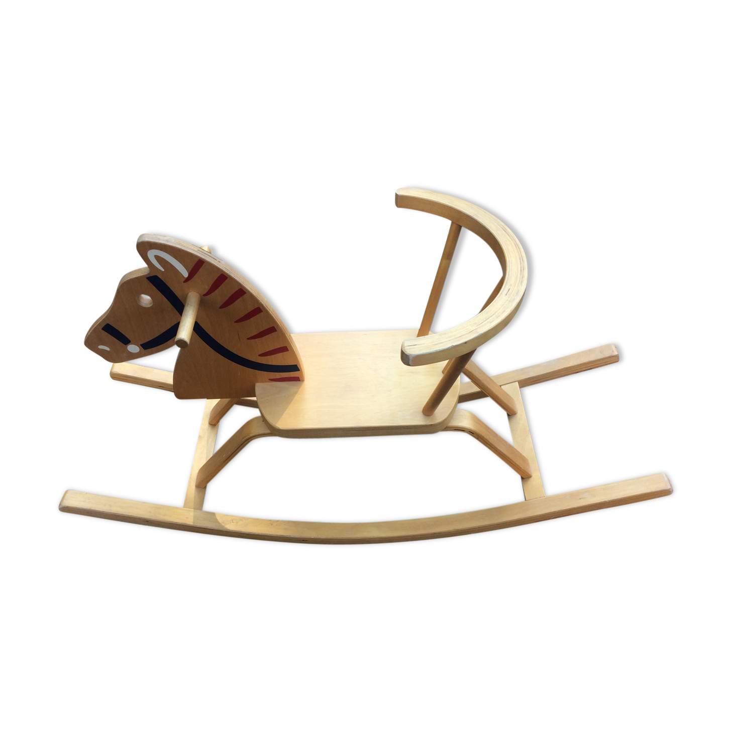 Wooden rocking horse. 1970s