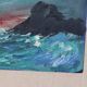 Original Mid Century Swedish Oil on Panel – “Waves” by Louis Zelig – Signed