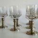Series of six crystal wine glass with tin foot 9'° 160 ml