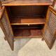 Shelves library in rattan and vintage cannage 70s
