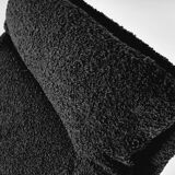 Modern mid-century rocking chair in brass by Guido Faleschini Black Boucle