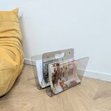 Vintage plexiglass magazine rack