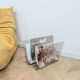 Porte-revues vintage en plexiglas